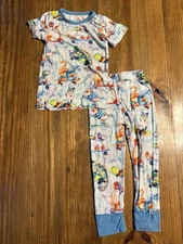 Birdie Bean Bamboo Pajamas Pet Animals Skateboard 18-24 Months 