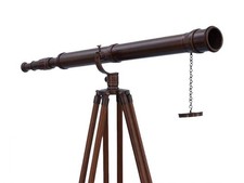 Floor Standing Bronzed Galileo Telescope 65"
