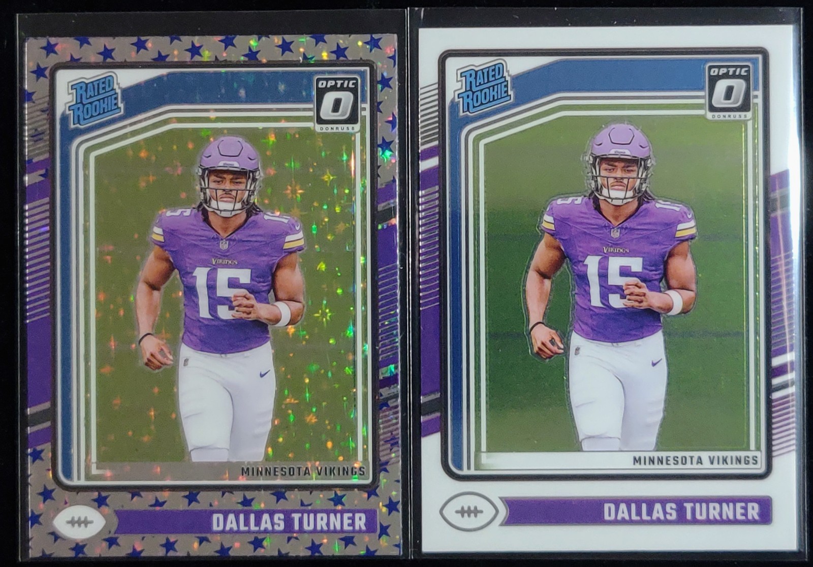 2024 Panini Donruss Optic - Rated Rookie Dallas Turner #224 Stars Prizm Vikings