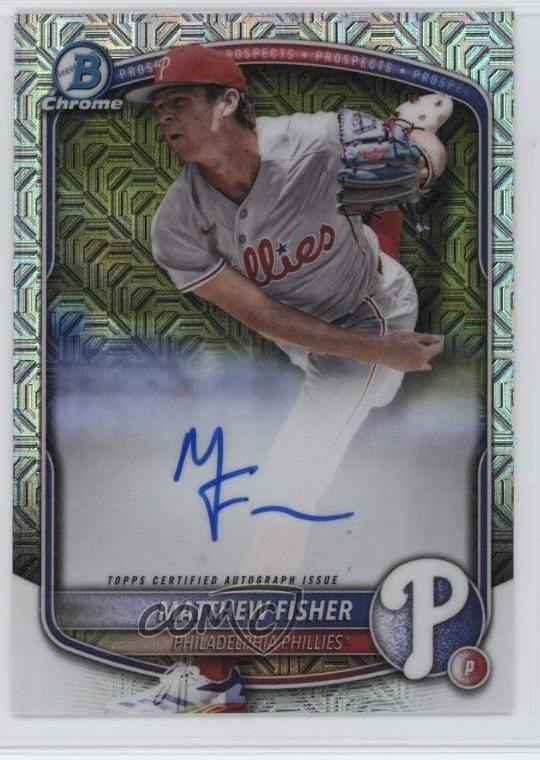 2025 Bowman Draft Mega Box Chrome Prospect Auto Matthew Fisher #BMA-MF Auto 1n5