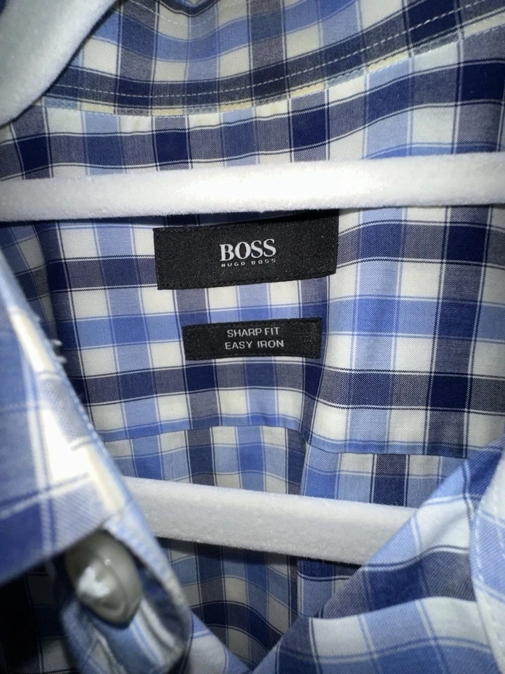 HUGO BOSS Button Up Shirt Mens Size M/L-LOT OF 3 Slim/Sharp Fit EUC, - Image 3 of 4