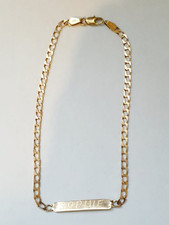 9ct Yellow Gold ID Curb Bracelet - SOPHIE