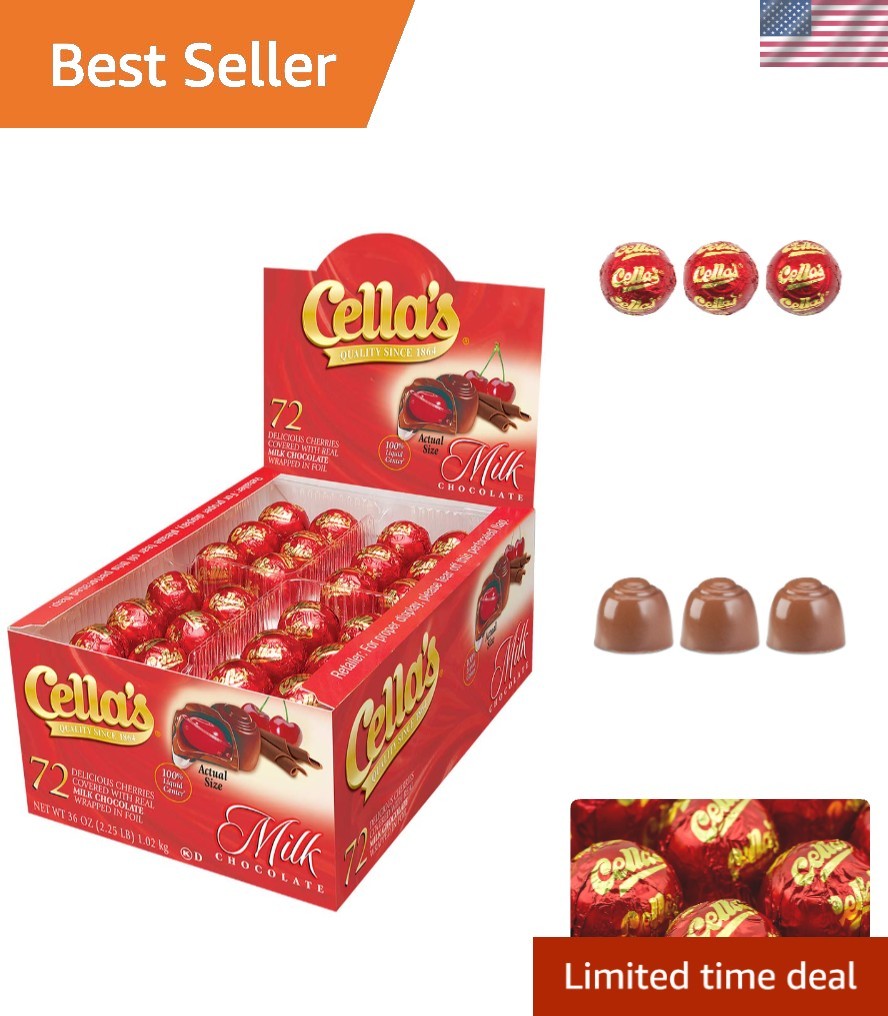 Cella's Milk Chocolate Covered Cherries –  Cherry Cordial Candies – Individua...