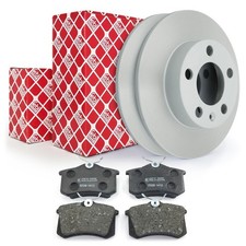 Febi Bremsen Bremsscheiben Bremsbeläge hinten 230mm voll für Audi Seat Skoda VW