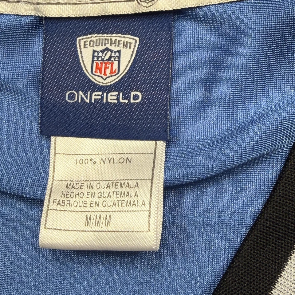 Camiseta de fútbol americano Detroit Lions para hombre azul medio NFL Ndamukong Suh Reebok No 90 Foto 4 de 4