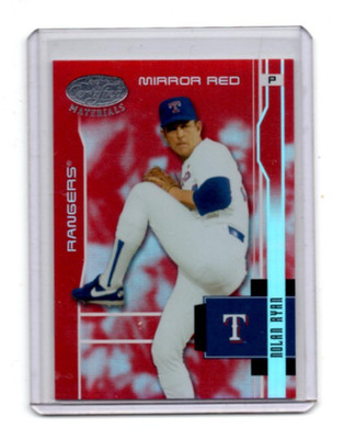 2003 Leaf Certified Materials Mirror Red * Nolan Ryan * #191 * S/N 100/100