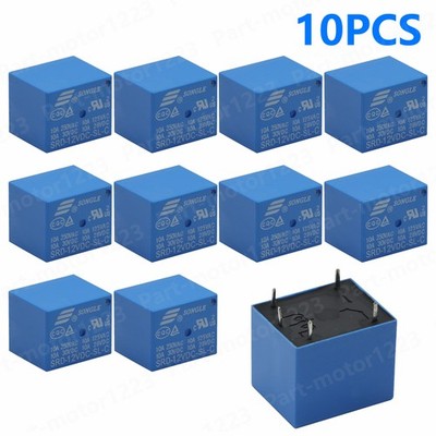 10PCS Power Relay SRD-12VDC-SL-C 10A Coil DC12V SPDT NO + NC PCB 5 Pin Sealed