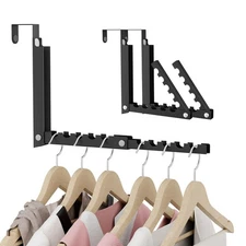 Over The Door Hooks, Small Space Double Folding Portable Over The Door Drying...