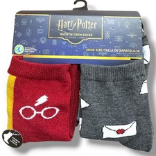 HARRY POTTER 10 PAIRS SHORTY CREW SOCKS Size 4-10 LICENSED NEW
