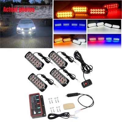 4IN1 Auto 12 LED Frontblitzer Warnleuchten Blitzlicht Strobe Leuchte 12V 48W LKW