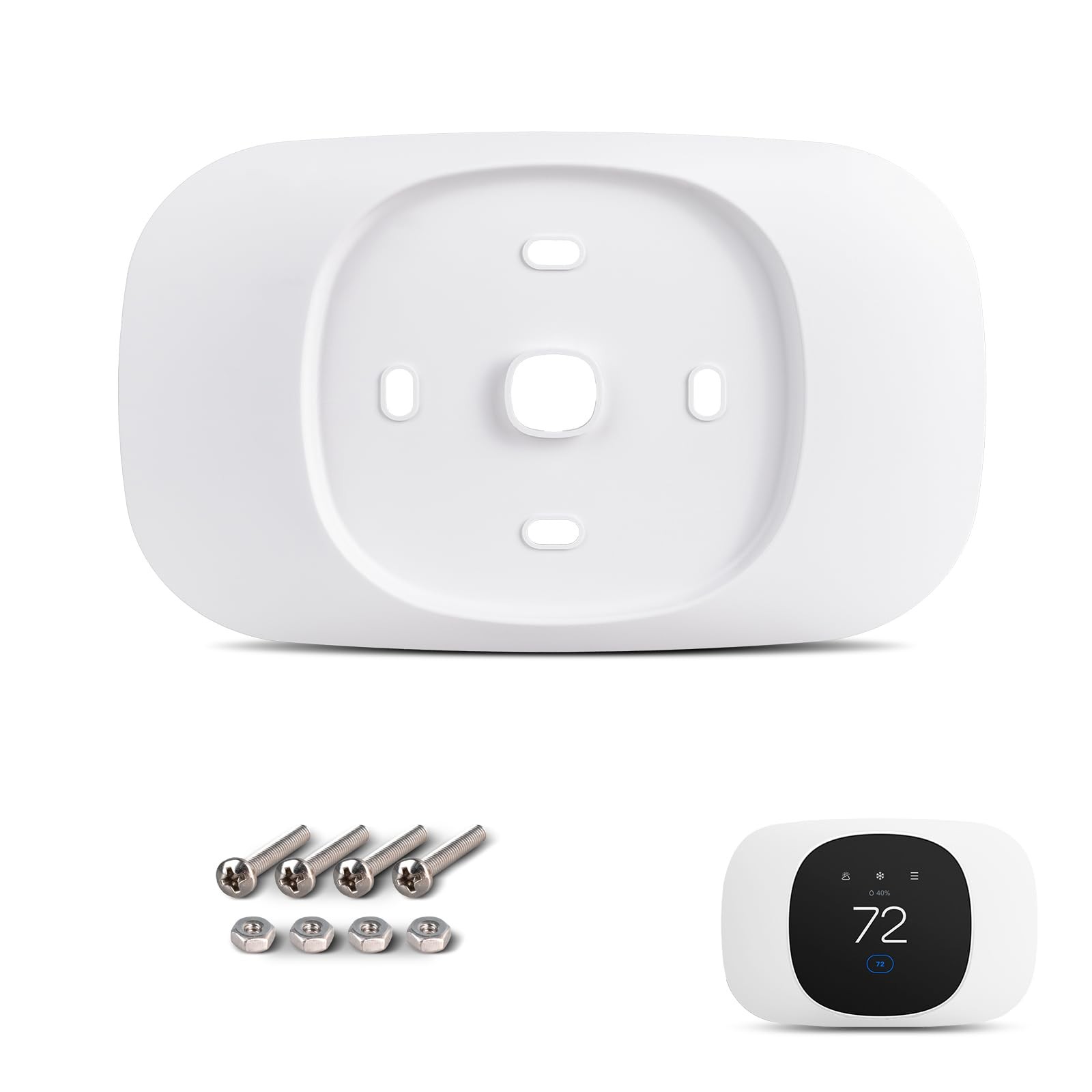 CERCGVEL Trim Plate Compatible with ecobee Smart Thermostat 1 Pack, White
