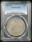 1891-O $1 Morgan Dollar PCGS XF45 90% Silver New Orleans US Coin