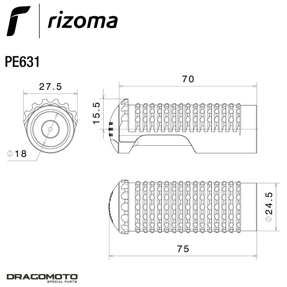 Cale-pieds glissants ? Pegs EXTRÊMES Triumph Street Triple RS Rizoma Rouge
