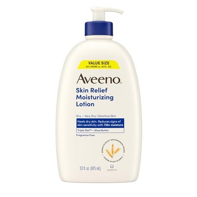 Aveeno Skin Relief Fragrance-Free Moisturizing Body Lotion, Dry Skin, Sensitive