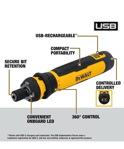 DEWALT Destornillador Inalámbrico USB Recargable con Control FLEXDRIVE (DWHT66719) - Imagen 2 de 4