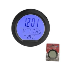 Car Digital Thermometer Clock, Solar Powered Dashboard Clock Solar Smart Clock