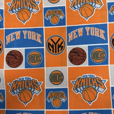 NBA New York  Knick s Basketball ~ 100% Cotton Fabric ~ 18  x 22  FQ ~ NEW 