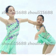 New ice figure skating dress Baton rotating dress custom size