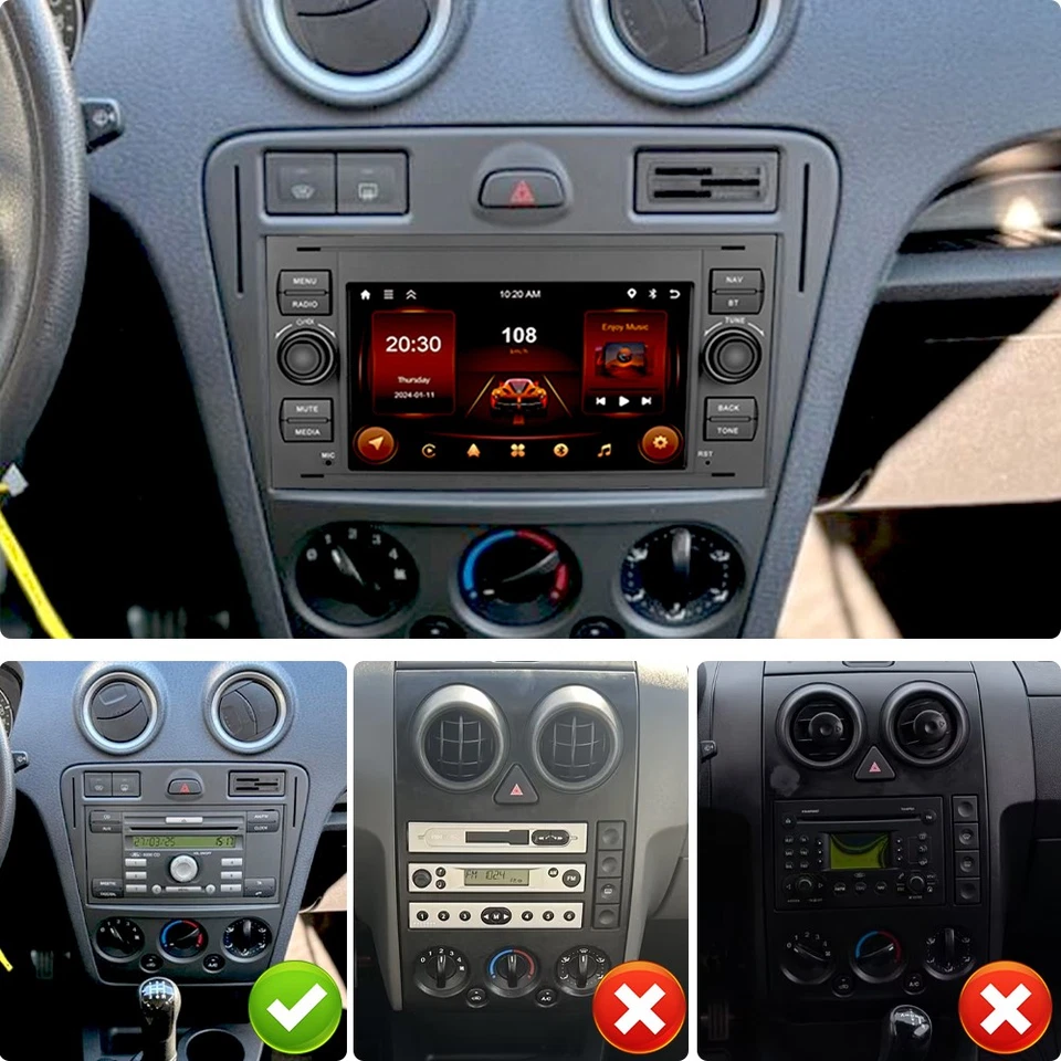 2+64G Für Ford Fusion 2006-2011 Android15 Apple Carplay Autoradio GPS Navi WIFI - Bild 2 von 4