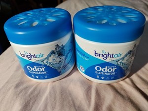 BRIGHT Air Super Odor Eliminator, Cool and Clean, Blue, 14 Oz Jar. 2 Of Them