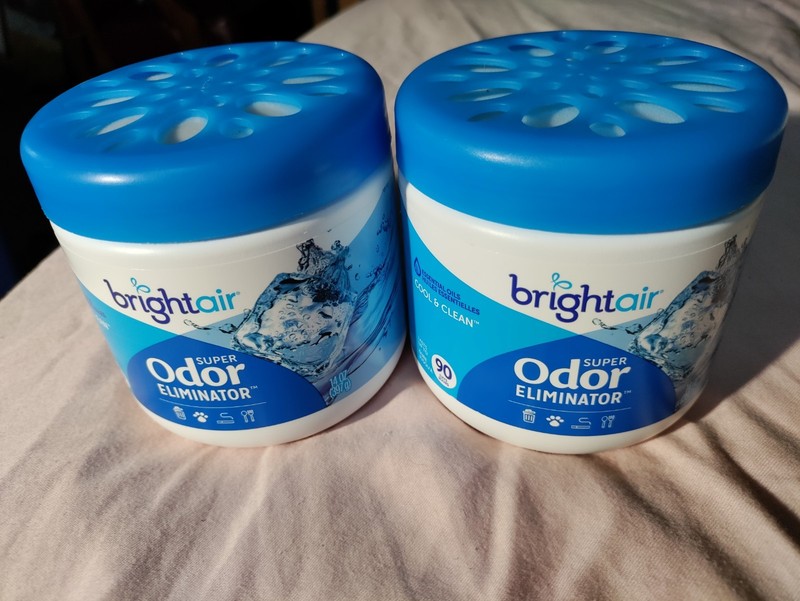 BRIGHT Air Super Odor Eliminator, Cool and Clean, Blue, 14 Oz Jar. 2 Of Them