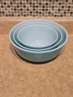 Genuine Original PYREX Green Nesting Mixing Bowl Set 402 , 403, & 404