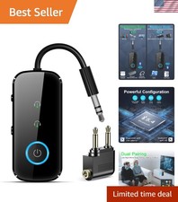 Pro Bluetooth 5.4 Transmitter Receiver,Airplane Audio Adapter,Wireless Transm...
