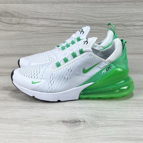Nike Air Max 270 White Green Shock New AH6789-117 Women’s 11.5 / Mens 10 - Picture 2 of 9