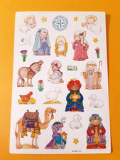 AGC xmas nativity sticker sheet damaged