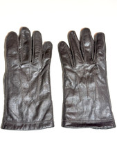 Men's Dark Brown Lamb Leather Gloves Lined Size Medium