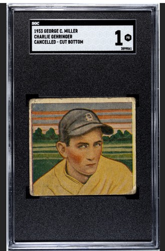 Charlie Gehringer 1933 George C. Miller card