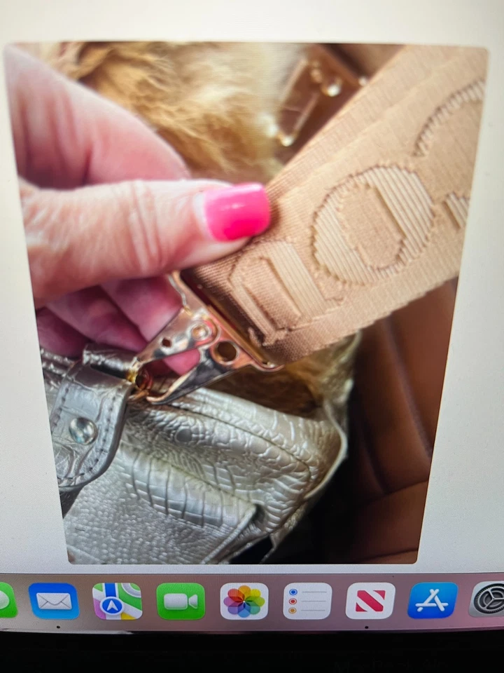 Porta mascotas cocodrilo dorado de lujo con cubierta antipolvo nuevo sin etiquetas Foto 2 de 4