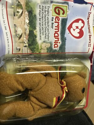 Ty Teenie Beanie Baby GERMANIA the Bear McDonald s International Bears II NEW
