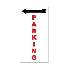 Parking Arrow Left DECAL STICKER Retail Store Sign