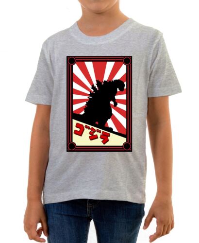 T-shirt japonais Monster Kids film Godzilla Monster Cool classique rétro - Photo 1 sur 4