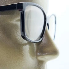 Reading Glasses Simple Large Square Frame Office Smart Glossy Black +1.75 Lens