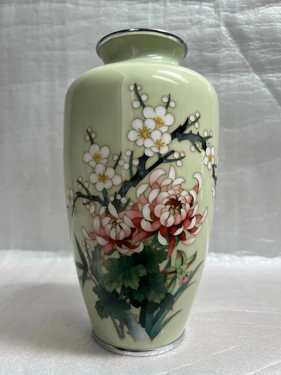 多色景泰蓝1900-1940 年日本花瓶| eBay