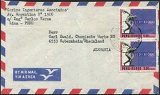 Peru Lima to Germany Airmail Cover 1969 Latin America Postage