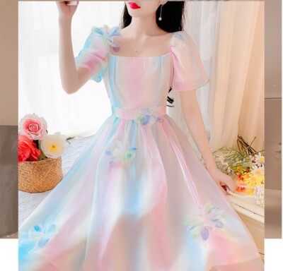 white christmas dresses Unicorn Rainbow Dress main image 1
