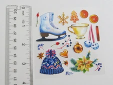 Violette Stickers - ICE SKATING - 4x4 Square of RETIRED Stickers #K156