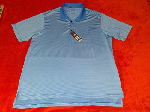 ADIDAS CLIMA LITE GOLF MENS XL BLUE STRETCH POLO SHIRT NEW