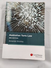 Australian Torts Law by Amanda Stickley (Paperback, 2012) - 3rd Edn - VGC