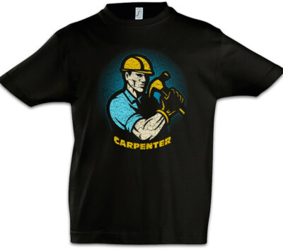 Carpenter Kids Boys T-Shirt Joiner Carpentry Woodwork Hammer Cabinet Maker