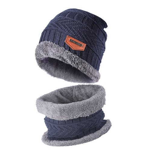Winter Knit Beanie Hat Scarf Ski Cap 