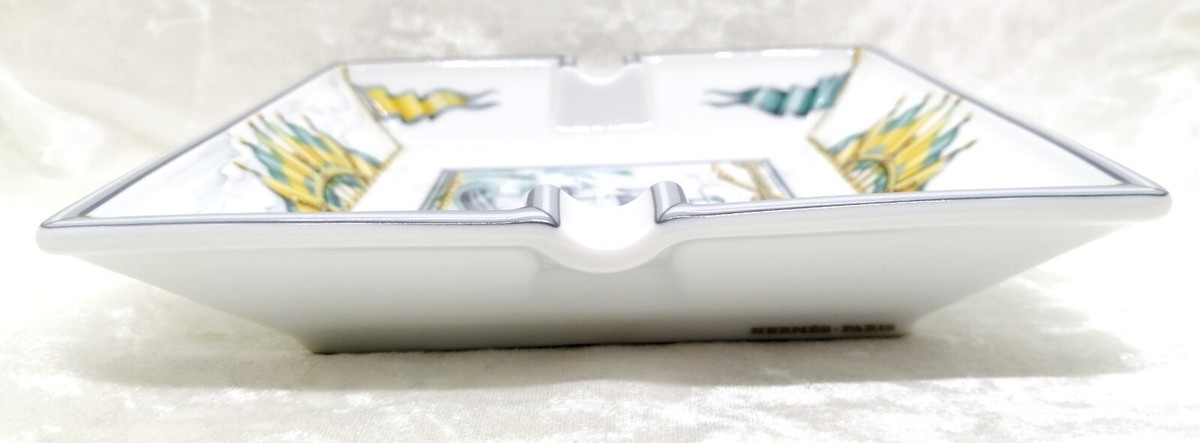 レア HERMES エルメス PATCHWORK スクエアトレイ 帆船 HERMES エルメス