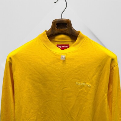 トップス Supreme Mock Neck > T Supreme Mock Neck Top Preowned Sz M Medium NWT Yellow 100% Cotton