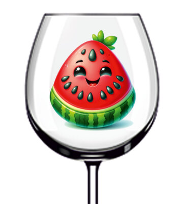 12x Aquarell Sommer Wassermelone Weinglas Flasche Becher Vinyl Aufkleber Abziehbild