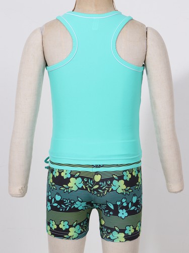 US Girls Swimsuits Two Piece Tankini Set Rash Guard Bathing Suits Beach Swimwear - 第 38/96 張圖片