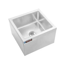 DuraSteel Stainless Steel Floor Mount Mop Sink/Basin with Sink Drainage/Strai...