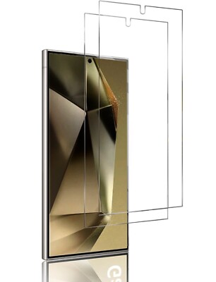 2X Schutzglas Glasfolie für Samsung Galaxy S24 Ultra Display Hartglas 9H